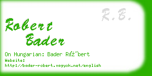 robert bader business card